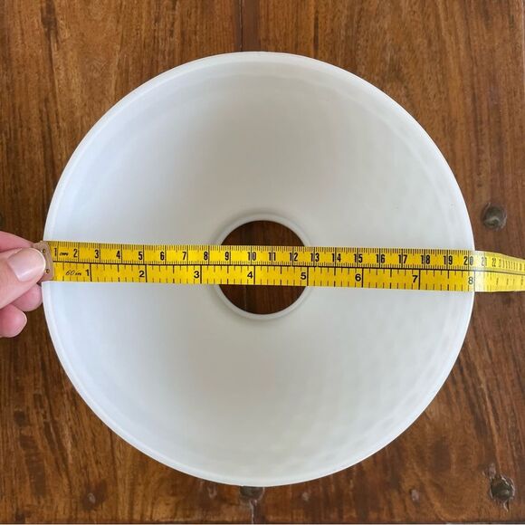 Vintage White Hobnail Milk Glass Student Lamp Shade 8” Fitter NWOT - Picture 5 of 9